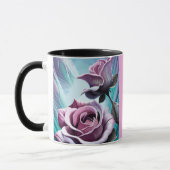 Radiale Rose: Perfekt rosa und Lila Petalen Tasse (Links)