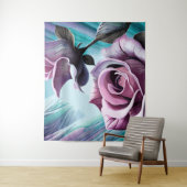 Radiale Rose: Perfekt rosa und Lila Petalen Wandteppich (Beispiel)