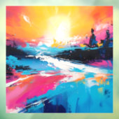 Radiale Ruhe: Abstrakte Spiegelungen der Sonnenunt Fensteraufkleber (Blatt 3)