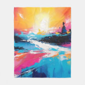 Radiale Ruhe: Abstrakte Spiegelungen der Sonnenunt Fleecedecke (Vorderseite)