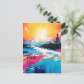 Radiale Ruhe: Abstrakte Spiegelungen der Sonnenunt Postkarte (Stehend Vorderseite)