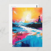 Radiale Ruhe: Abstrakte Spiegelungen der Sonnenunt Postkarte (Vorne/Hinten)