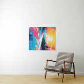 Radiale Ruhe: Abstrakte Spiegelungen der Sonnenunt Wandteppich (Beispiel (Horizontal))