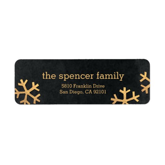 Radiale Schneeflocken Rücksendeadressen-Aufkleber (Vorne)