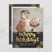 Radiale Schneeflocken Urlaubskarte Postkarte (Vorne/Hinten)