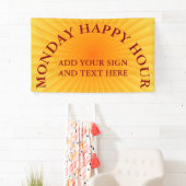 Radiale Strahlen - orange gelb + Ihre Ideen Banner (Insitu)