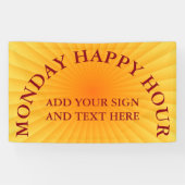 Radiale Strahlen - orange gelb + Ihre Ideen Banner (Horizontal)