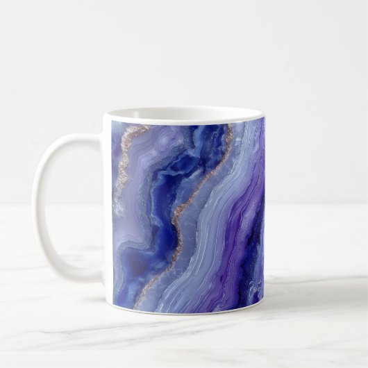 Radiale Tanzanit-Facettierte Crystal-Tasse Kaffeetasse (Links)