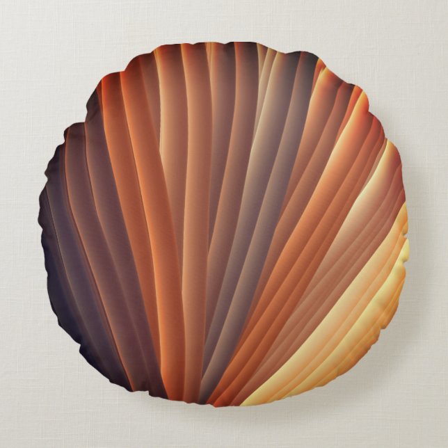 Radiale Threads: Die Farbverbindung Rundes Kissen (Vorderseite)