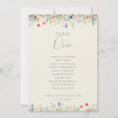 Radiale Wildblume Tischnummer 8 Sitzplan (Rückseite)