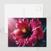 Radialer Hibiskus im Blut Postkarte (Vorne/Hinten)
