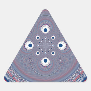 Radiales Design Kunstposter Dreieckiger Aufkleber
