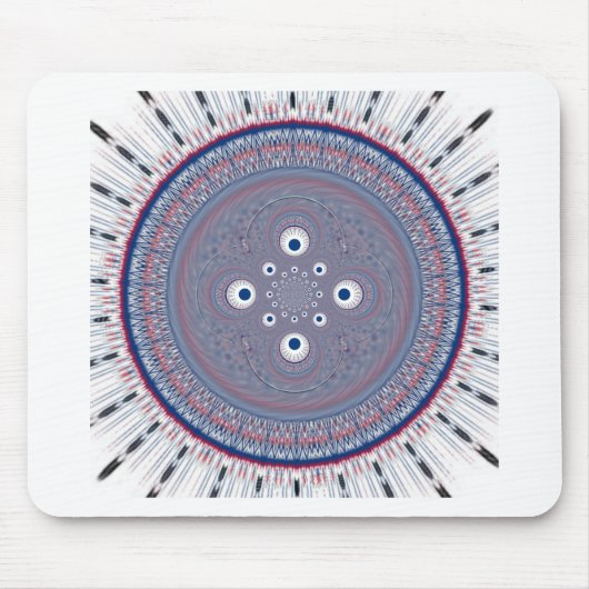 Radiales Design-Kunstwerk Mousepad (Vorne)