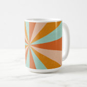 Radiales Design Tasse – Retro Burst Kaffeetasse (VorderseiteRechts)