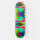 Radiales, helles Poppen-Design Skateboard (Vorderseite)