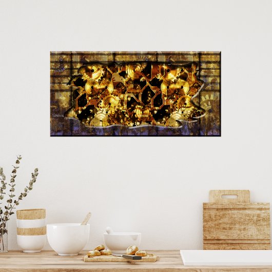 Radiales Steampunk 4 Print Poster (Küche)