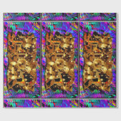 Radiales Steampunk-6-Wrapping-Papier Geschenkpapier (Flach)