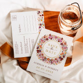 Radialfall-Wildblume Save the Date Ankündigungspostkarte