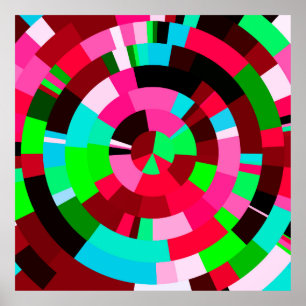 Radialfliesen Poster