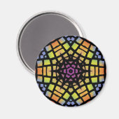 Radialgefestigtes Glasmuster: Magnet (Vorderseite/Rückseite)