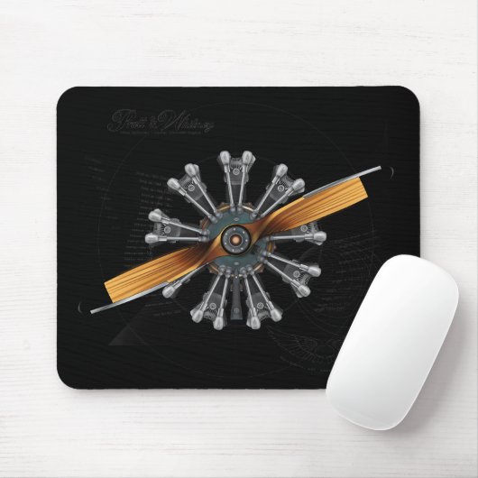 RadialMotor-Technik-Version Mousepad (Mit Mouse)