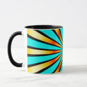 Radialmuster Grün-Gelb Tasse (Links)