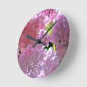 Radialrosa Hydrangeas, rosa Blume, rosa Blume Runde Wanduhr (Winkel)