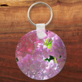 Radialrosa Hydrangeas, rosa Blume, rosa Blume Schlüsselanhänger (Vorderseite)