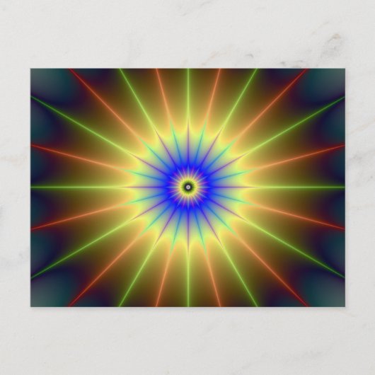 Radialsternkarte Postkarte (Vorderseite)