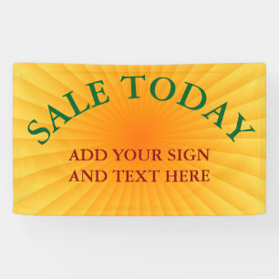 Radialstrahl Rays Steigungen - orange Gelb + Ihre Banner