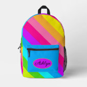 Radialstreifen Bedruckter Rucksack (Vorderseite)
