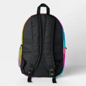 Radialstreifen Bedruckter Rucksack (Rückseite)