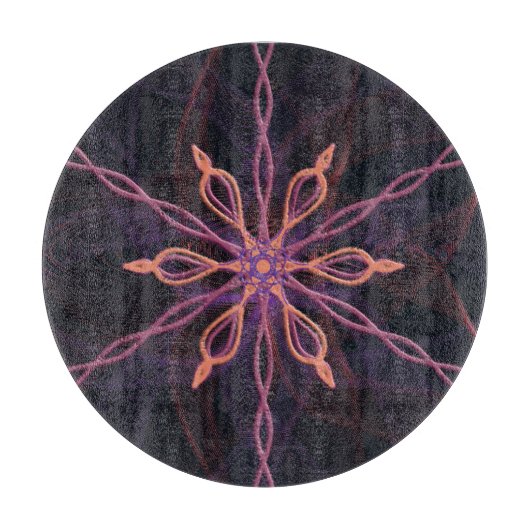Radialsymmetrie-Blumendesign Schneidebrett (Vorderseite)