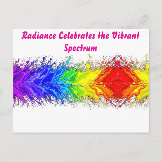 „Radiance“ – Ein abstraktes Pride-Muster Postkarte (Vorderseite)