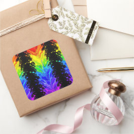 „Radiance“ – Ein abstraktes Pride-Muster Quadratischer Aufkleber