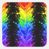 „Radiance“ – Ein abstraktes Pride-Muster  Quadratischer Aufkleber (Vorderseite)