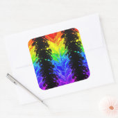 „Radiance“ – Ein abstraktes Pride-Muster  Quadratischer Aufkleber (Umschlag)