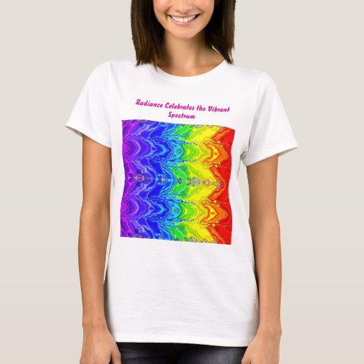 „Radiance“ – Ein abstraktes Pride-Muster T-Shirt (Vorderseite)