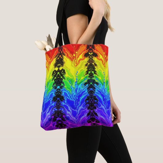 „Radiance“ – Ein abstraktes Pride-Muster Tasche (Von Nahem)
