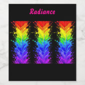 „Radiance“ – Ein abstraktes Pride-Muster Weinetikett (Einzelnes Label)