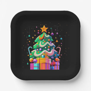Radiance-Weihnachtsbaum-Magie Pappteller