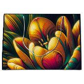 Radiant Abstrakt Tulip Bloom Große Geschenktüte (Vorderseite)