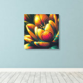 Radiant Abstrakt Tulip Bloom Leinwanddruck (Insitu (Holzboden))