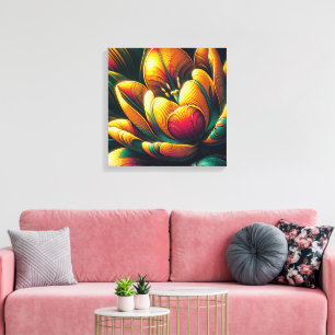 Radiant Abstrakt Tulip Bloom Leinwanddruck