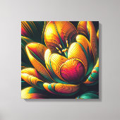 Radiant Abstrakt Tulip Bloom Leinwanddruck (Vorderseite)