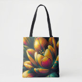 Radiant Abstrakt Tulip Bloom Tasche (Vorderseite)