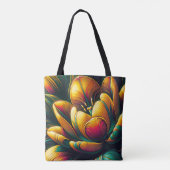 Radiant Abstrakt Tulip Bloom Tasche (Rückseite)