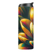 Radiant Abstrakt Tulip Bloom Thermosbecher (Nach links gedreht)