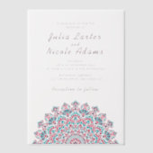 Radiant Airy Crescent Moon Mandala Wedding Pergament Einladungen (Vorderseite)