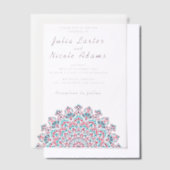 Radiant Airy Crescent Moon Mandala Wedding Pergament Einladungen (Versetzt)
